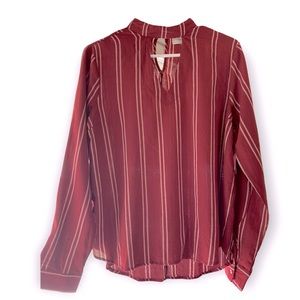 Maroon long sleeve dress top